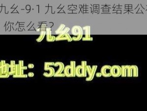 9·1九幺-9·1 九幺空难调查结果公布在即，你怎么看？