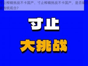 寸止榨精挑战不卡国产、寸止榨精挑战不卡国产，是否能打破传统观念？