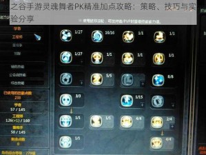 龙之谷手游灵魂舞者PK精准加点攻略：策略、技巧与实战经验分享