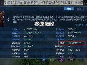 王者荣耀中移速的微小变化：探讨10%移速的重要性与影响分析