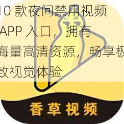 10 款夜间禁用视频 APP 入口，拥有海量高清资源，畅享极致视觉体验