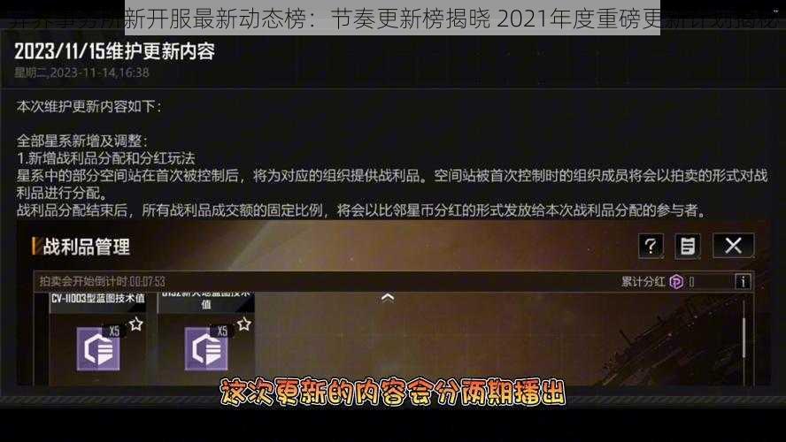 异界事务所新开服最新动态榜：节奏更新榜揭晓 2021年度重磅更新计划揭秘