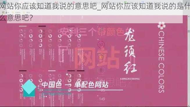 网站你应该知道我说的意思吧_网站你应该知道我说的是什么意思吧？