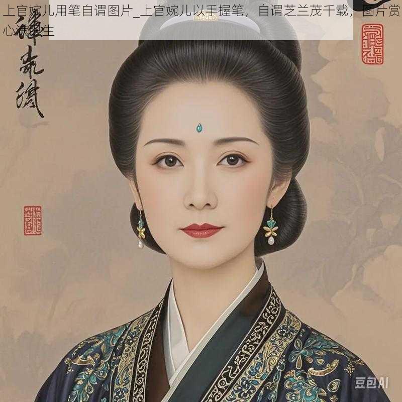 上官婉儿用笔自谓图片_上官婉儿以手握笔，自谓芝兰茂千载，图片赏心满眼生