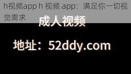 h视频app h 视频 app：满足你一切视觉需求