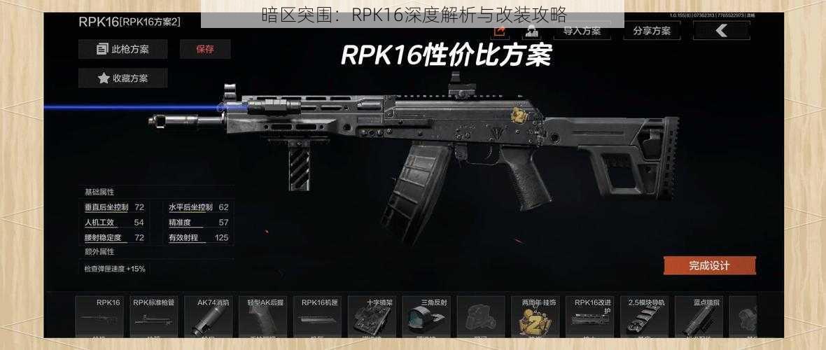 暗区突围：RPK16深度解析与改装攻略