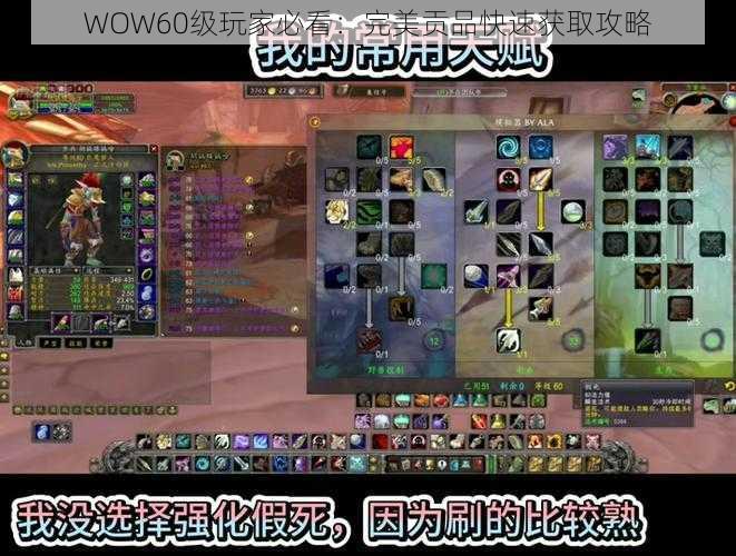 WOW60级玩家必看：完美贡品快速获取攻略