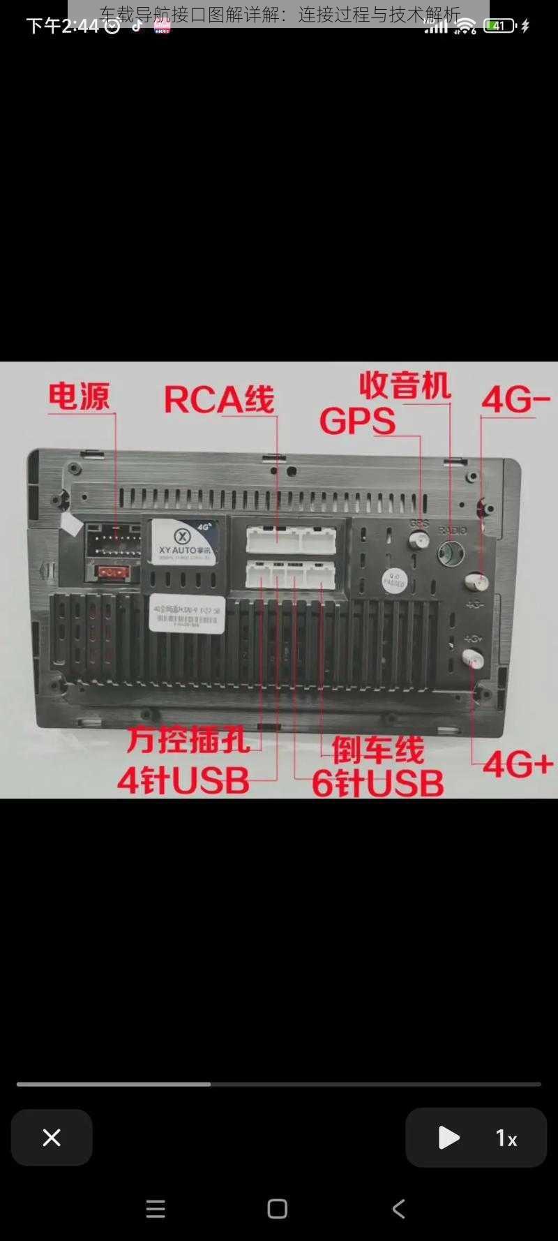 车载导航接口图解详解：连接过程与技术解析