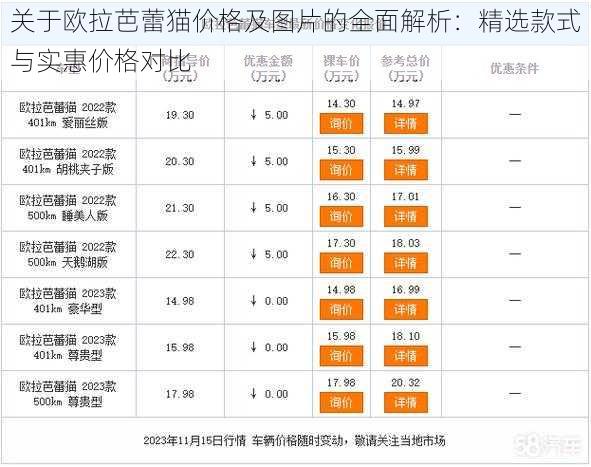 关于欧拉芭蕾猫价格及图片的全面解析：精选款式与实惠价格对比