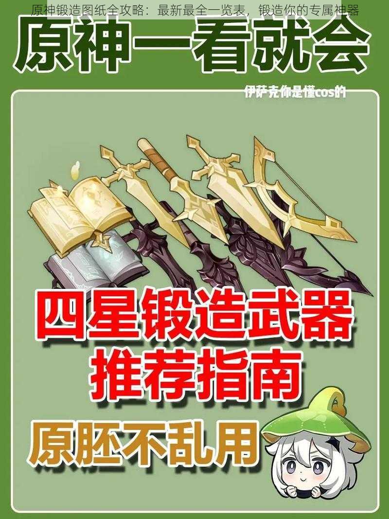 原神锻造图纸全攻略：最新最全一览表，锻造你的专属神器