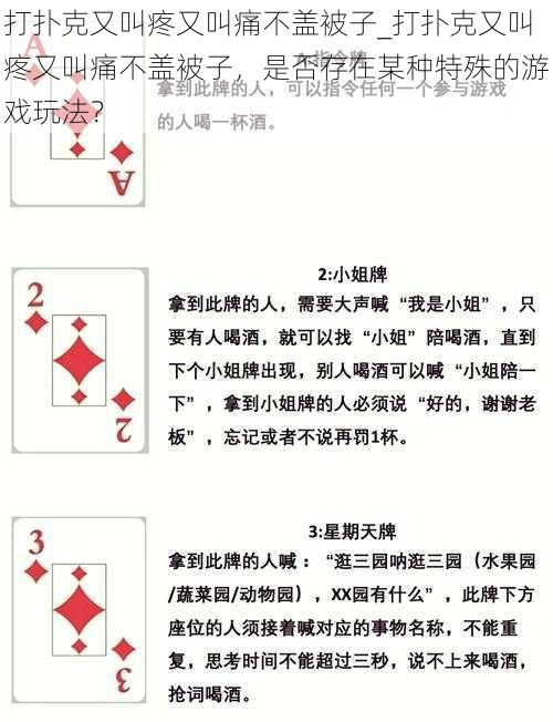 打扑克又叫疼又叫痛不盖被子_打扑克又叫疼又叫痛不盖被子，是否存在某种特殊的游戏玩法？