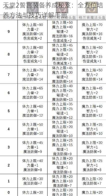 天堂2誓言装备养成秘笈：全方位培养方法与技巧详解手册