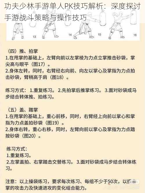 功夫少林手游单人PK技巧解析：深度探讨手游战斗策略与操作技巧